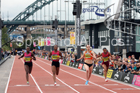 English Schools girls 150 metres, 2018 Great North CityGames. Photo: David T. Hewitson/Sports for All Pics